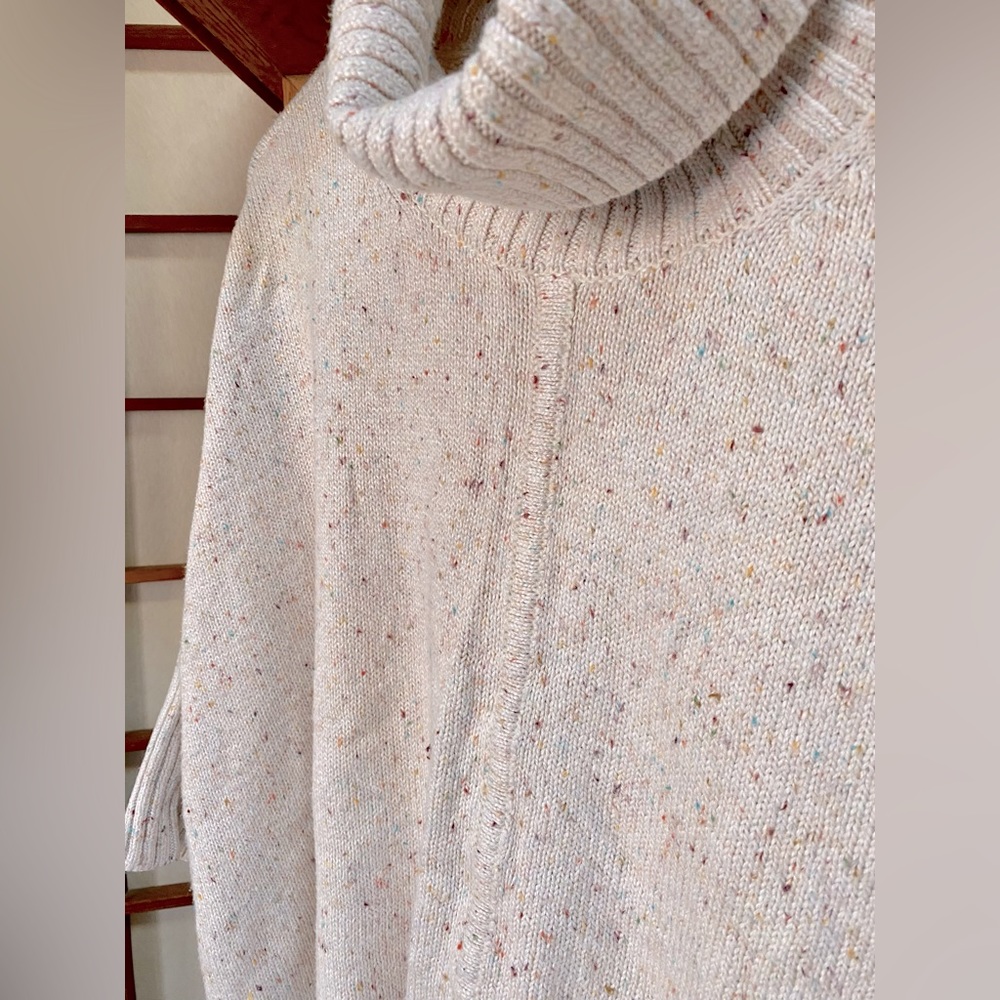 Loft drop shoulder turtleneck, cotton sweater